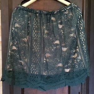 Dark green lace skirt